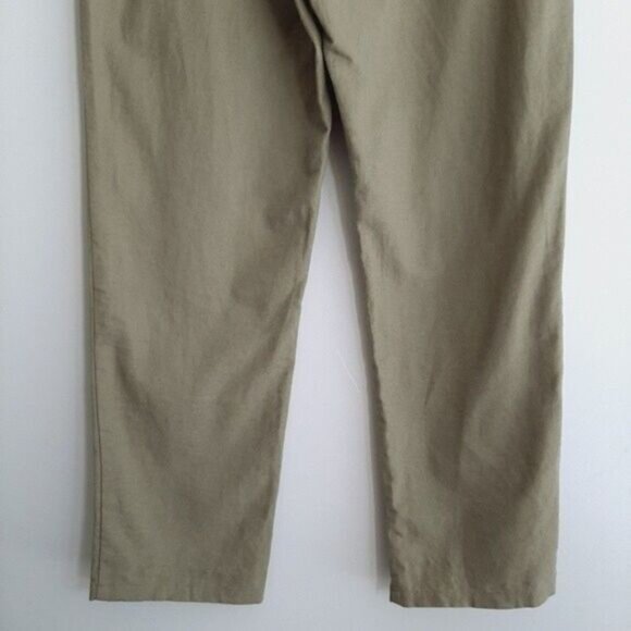 ANKO / Linen Cotton Blend Casual Pants Sage Green Sz 12 - Picture 7 of 10